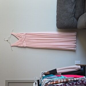 COPY - David's Bridal Blush Light Pink Maxi Bridesmaids Gown Dress size 6